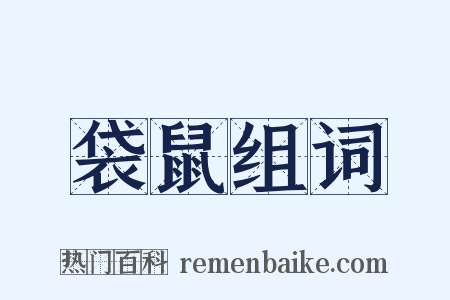 袋鼠组词是什么意思的图片